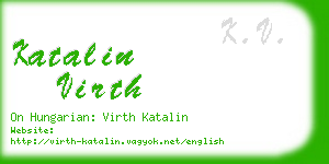 katalin virth business card